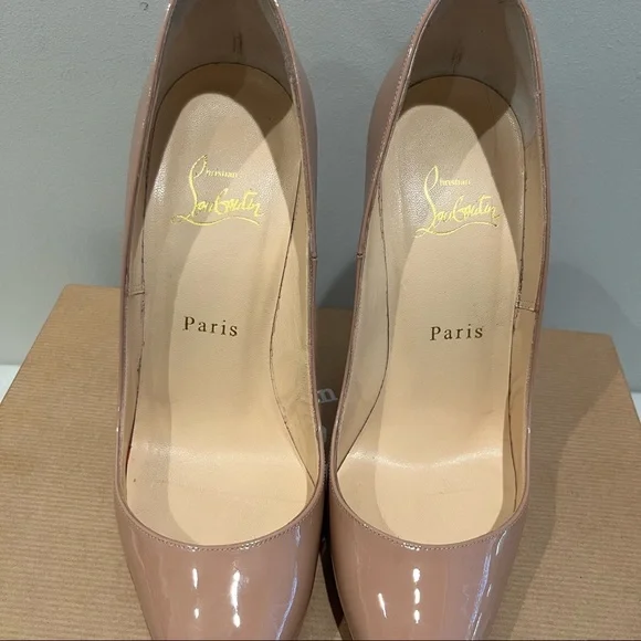 Christian Louboutin ❤️ So Kate 120 Patent Leather Nude Size 37.5 Pumps - Picture 7 of 8